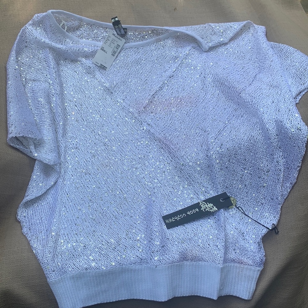 Beautiful white glitter blouse